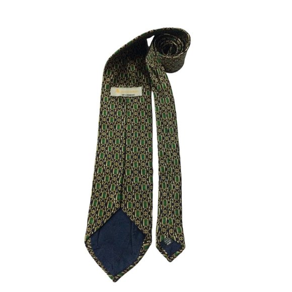 AQUASCUTUM OF LONDON Tricolor Geometric Tie 100% Silk M.In CA 58"/3”.3/4 EX CON - Picture 2 of 6